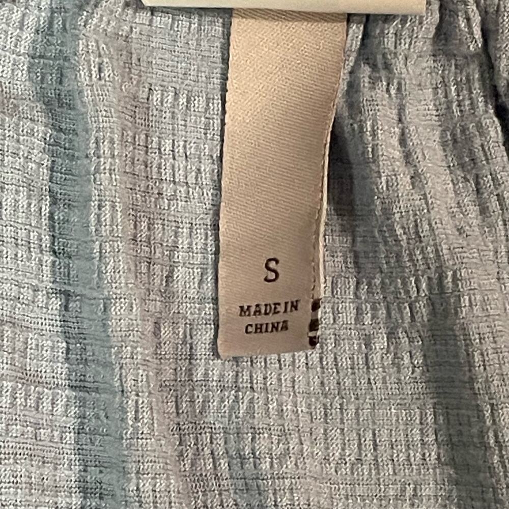 Knox Rose Light Blue Peasant Top Square Neckline Women’s Size S - Picture 4 of 7